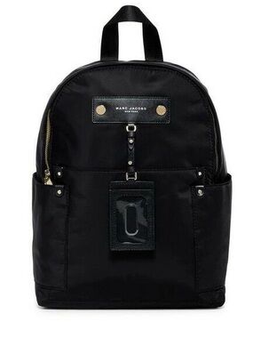Marc Jacobs Black Nylon Backpack with Gold Hardware